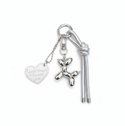 Balloon Pup Bagcharm - Silver