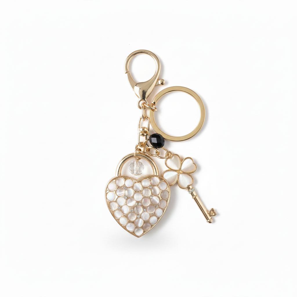 Heart Key Charm Chain