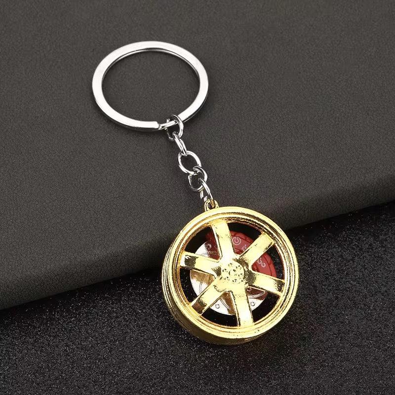 Metal Car Wheel Keychain