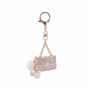 Crystal Pearl HandBag Keychain