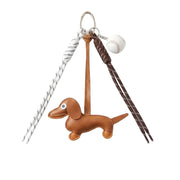 DACHSHUND WITH BASEBALL SET CHARM