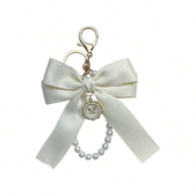White Bow and Pearl Beads Charm