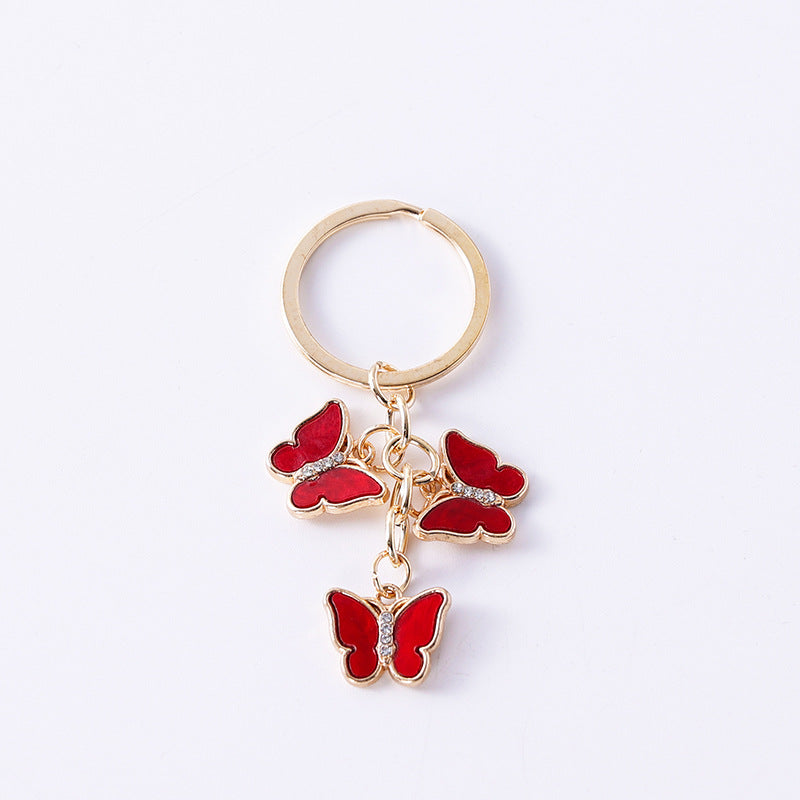 Diamond Alloy Butterfly Keychain