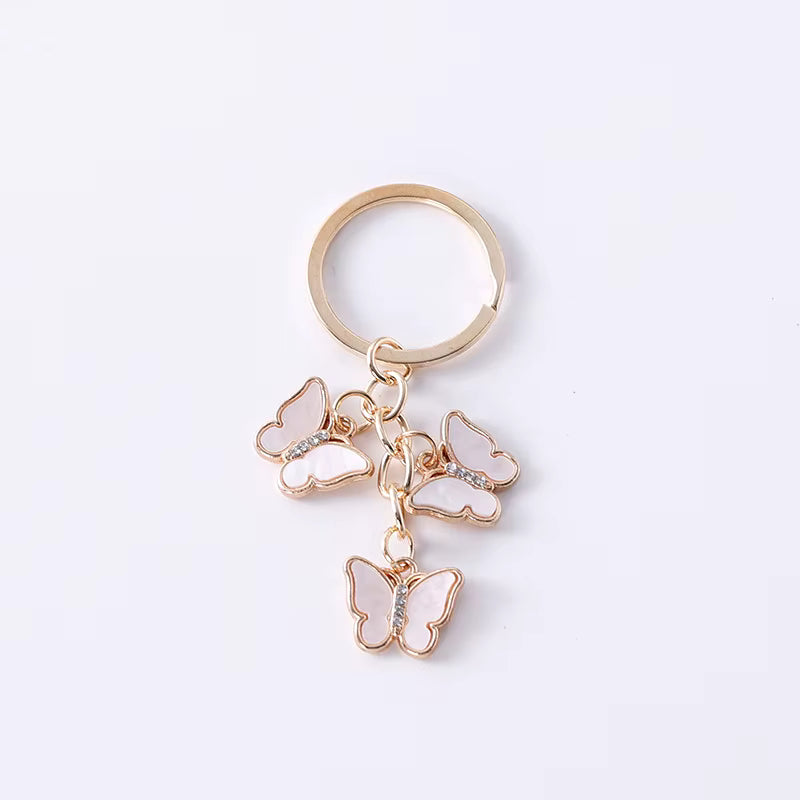 Diamond Alloy Butterfly Keychain