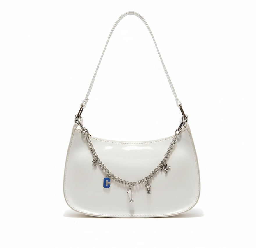 SILVER VARSITY CHARM CHAIN