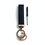 Black Leather Keychain