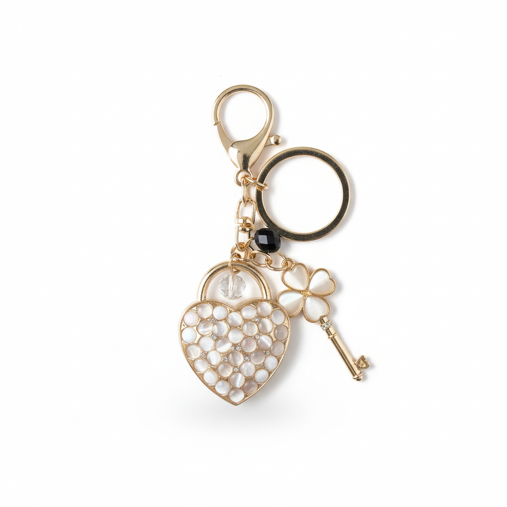 Heart Key Charm Chain
