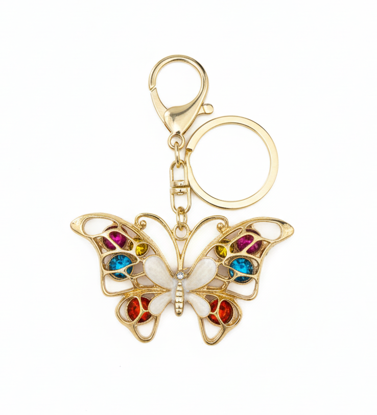 EXQUISITE CRYSTAL BUTTERFLY CHARM