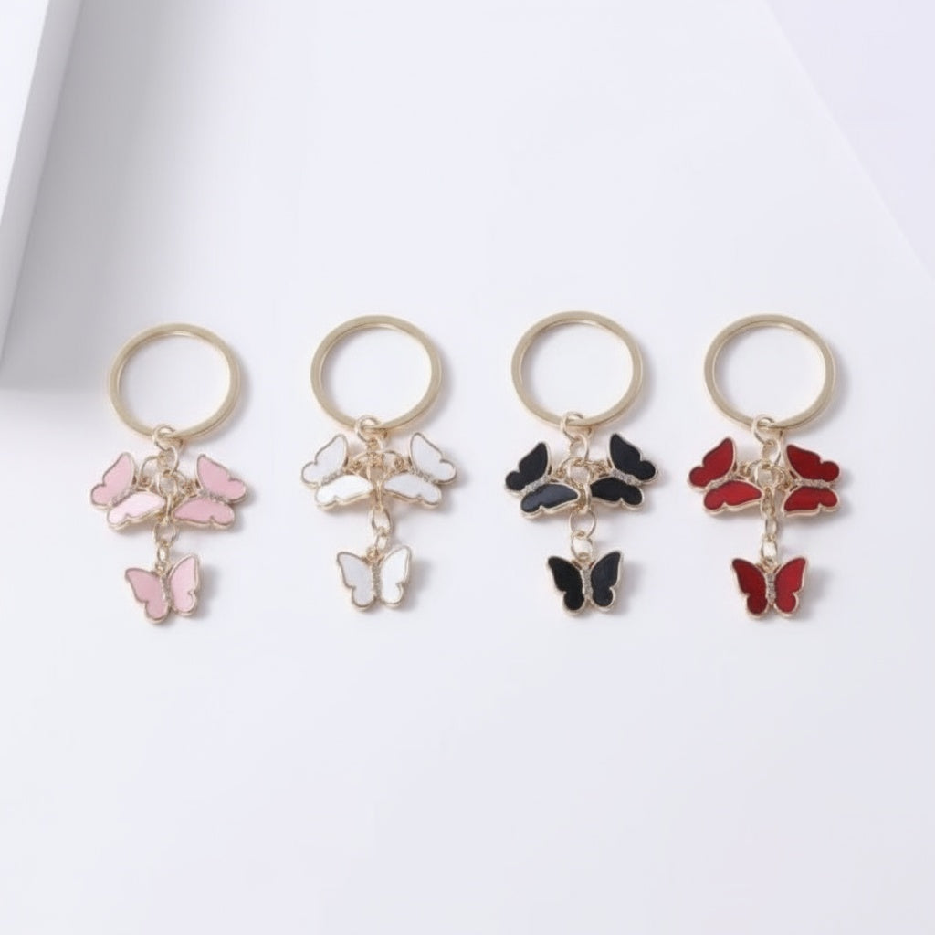 Diamond Alloy Butterfly Keychain