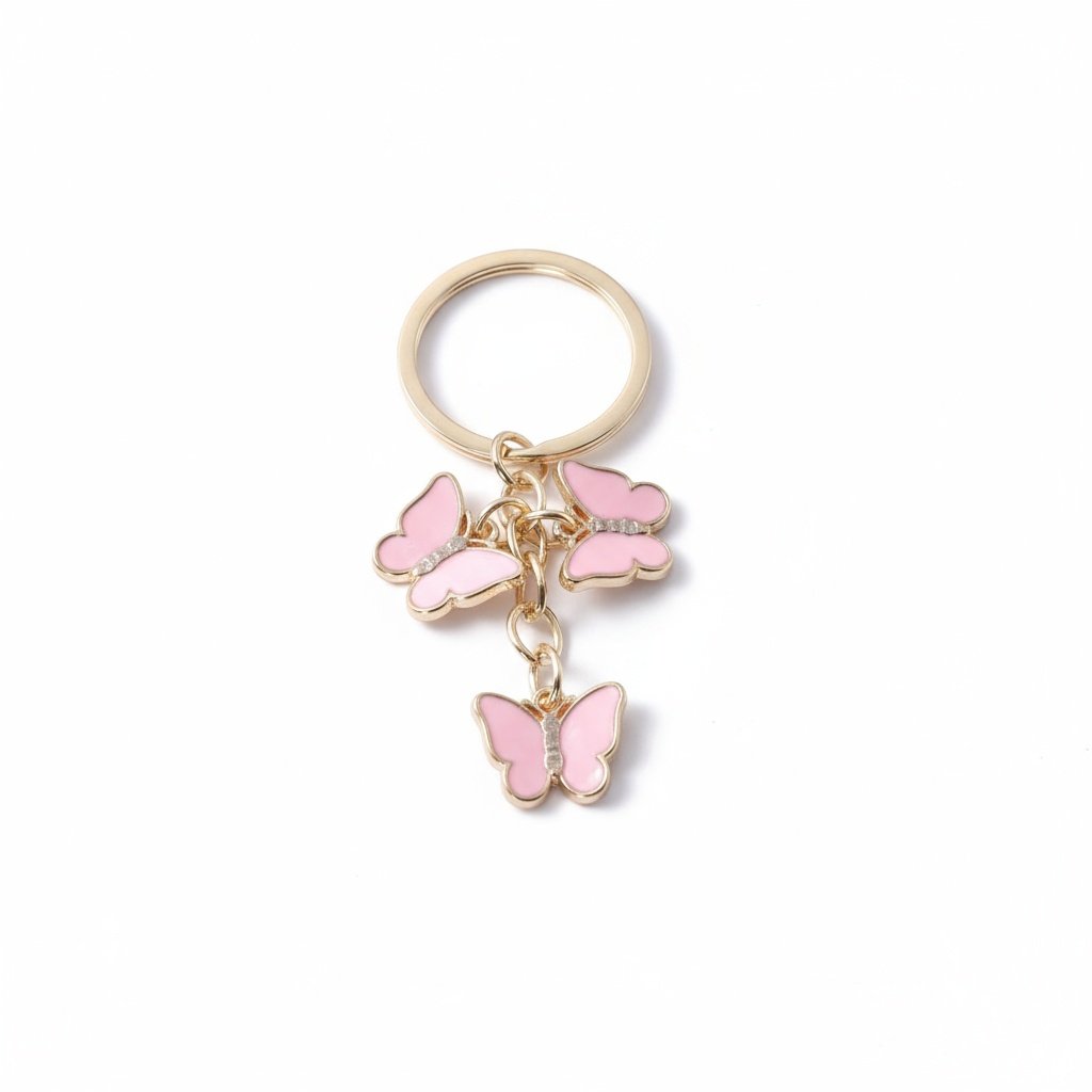 Diamond Alloy Butterfly Keychain
