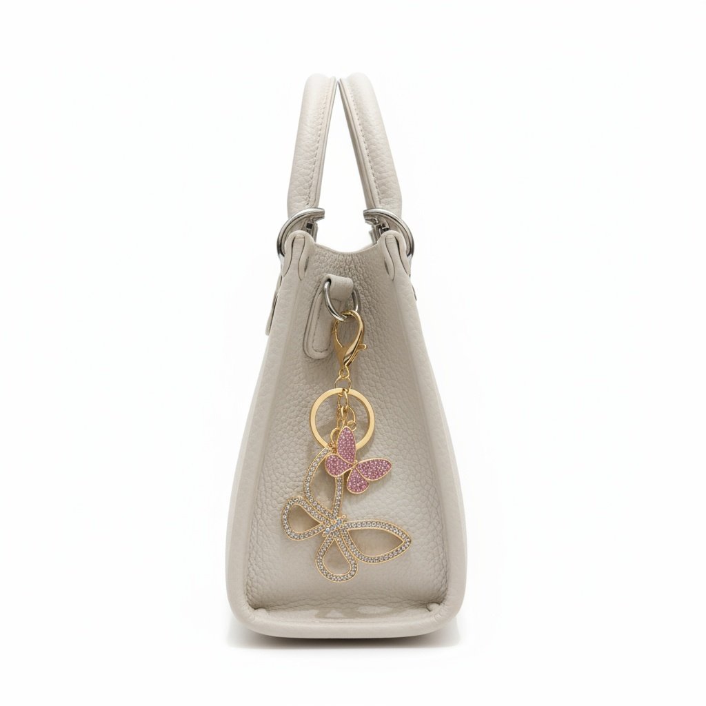 Pink Butterfly Charm Chain