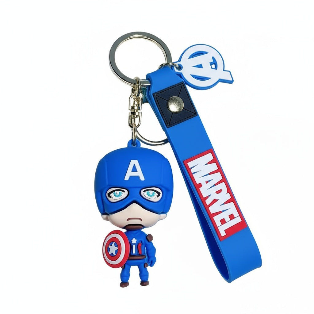 Captain America Keychain Charm